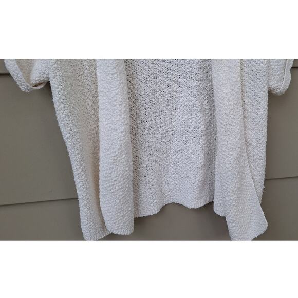 Aritzia Talula Cotton Blend Bat Wing Open Knit Cardigan White Size XS Oversized - Picture 9 of 10